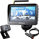 eRapta traadita digitaalne tagurduskaamera komplekt 14,4 cm / 4,3-tollise LCD monitoriga koos antenniga, digitaalne stabiilne signaal, IP68 veekindel kaamera, &ouml;ine n&auml;gemine autole, maasturile, kaubikule, matkaautole, haagisele