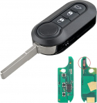 Heart Horse 3 nupuga autopuldi v&otilde;ti 433 MHz ID46-PCF7946 kiibiga ja aku Fiat 500 L Grande Punto Evo Panda Bravo Stilo Lancia Y auto v&otilde;tme puhul tera Delphi s&uuml;steemiga