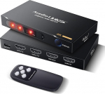avedio lingid HDMI Switch 5 in 1 Out, 4K @ 60Hz HDMI Splitter 5 in 1 Out koos kaugjuhtimispuldiga, HDMI l&uuml;liti automaatne toetus HDR, UHD, HDMI Splitter Switch PS5/4 Blu-Ray Fire Stick jaoks