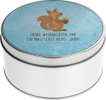 Mr. & Mrs. Panda Round Tin Tin Orav J&otilde;uluaeg - Kingitus, j&otilde;ulud, head uut aastat, k&uuml;psisepurk, h&auml;id j&otilde;ule, metallpurk