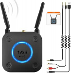 1Mii Aux Bluetooth adapter, aptX Low Latency Bluetooth vastuv&otilde;tja audio, Bluetooth 5.0 vastuv&otilde;tja optilise RCA AUX 3,5 mm koaksiaaliga koduse stereos&uuml;steemi jaoks