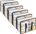 Vieshful 5 l&auml;bipaistva plastkoti pakett, 60 L organiseerija hoiukast, riiete hoiustamine, kolimise kastid tekid, riided, voodipesu, j&otilde;ulup&auml;rjad ja vatitekid.