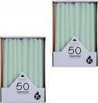 pajoma&reg; K&uuml;&uuml;nlad Jade roheline - 2 x 50 tk | k&otilde;rgus 25 cm, p&otilde;lemisaeg umbes 7 tundi | l&otilde;hnavaba, mitmek&uuml;lgselt kasutatav k&uuml;&uuml;nlaaluste, kaunistuste ja pidulike s&uuml;ndmuste jaoks.