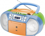 Dual DAB-P 210 kassettraadio CD-ga - DAB(+)/FM raadio - Boombox - CD m&auml;ngija - Stereok&otilde;lar - USB port - Aux sisend - vooluv&otilde;rgust / akutoitega - kaasaskantav - v&auml;rviline