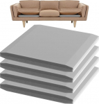 LIROPAU Sofa Protector and Sponge Sofa Support Pad, 50x50x5cm Sofa Repair Foam, Sofa Cushion Support, High Density Sag Repair Replacement, Repair for Saggy Pillows, Grey (4)