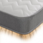 Starlight Beds Single Memory Foam Hybrid Mattress with Feathers and Memory Foam 190 x 190 cm Grey/White