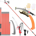 Inoamity Telescopic Pruning Shears & Pruning Saw 9 m Professional Set, 2-in-1 Telescopic Handle Garden Shears Adjustable Length Garden Tools Set, Hand Saw Pole Saw for Fruit Tree Cutting, Gardening