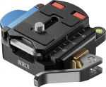 SIRUI QC-55 Quick Release Plate for Arca Swiss and Clamp Base Set, Camera Mount Adapter with 1/4 Inch and 3/8 Inch Thread for Tripod, Monopod, DSLR Stabiliser, 55 mm