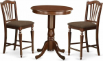 East West Furniture 3 Piece Pub Table Set, Pub Table and 2 Kitchen Dining Chairs