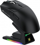 ATTACK SHARK X1 Gaming Mouse with Touchpad RGB Charging Dock, PixArt PAW3395PRO Gaming Sensor, BT/2.4G Wireless/Wired Gaming Mouse, 40000 DPI, 53g Superlight Gamer Mice for Win11/Xbox/PS/Mac (Black)