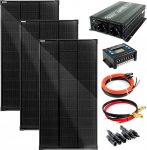 SOLARTRONICS komplekt 3 x 120 W p&auml;ikesemoodul 1070 x 580 x 35, NM 1500 W muundur + 30 A laadimiskontroller + p&auml;ikesekaabel + kolmekordne p&auml;ikesepistik fotogalvaaniline Long Island s&uuml;steemi matkaauto