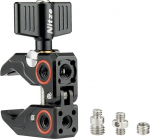 Nitze N18A Super Clamp koos 3/8-tollise 1/4-tollise keermega adapteriga ja 1/4-tollise 3/8-tollise kruviga, alumiiniumsulamist statiiviklamber kaamera statiivile, monitoripuuri, Gopro, kuni 5 kg kandev&otilde;imega.