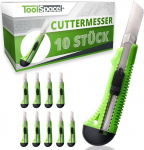 30 professionaalse l&otilde;ikevahendi nugade komplekt, 18 mm vaibakattunuga, terav l&otilde;iketera, vastupidav l&otilde;iketera, Stanley nuga, tapeetimisnuga, parem kui &uuml;hekordselt kasutatav Stanley nuga, Snap-off tera