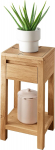 m&ouml;belando KM-0660 Side Table Made of Solid Wild Oak Oiled 30 x 60 x 30 cm (W x H x D)