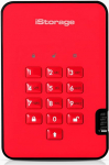 iStorage IS-DA2-256-SSD-1000-R 1TB diskAshur2 USB 3.1 turvaline kaasaskantav kr&uuml;pteeritud SSD-ketas - Fiery Red