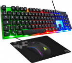 G-Lab Combo Yttrium klaviatuuri ja hiire komplekt 3 in 1 kombinatsioon QWERTY m&auml;nguklaviatuuriga 105 klahvi Gamer hiir 2600 DPI Gamer hiirepad PC/PS4/PS5