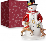 Villeroy & Boch Christmas Toy's Colourful Snowman Figurine, k&auml;sitsi maalitud lumemehe figuur, j&otilde;ulukaunistused, lauakaunistus, j&otilde;uluportselanist