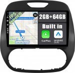 Android 14 Autoradio Renault Kaptur Captur (2014-2019) 2 DIN [Integreeritud juhtmevaba CarPlay/Android Car/GPS]-IPS 2.5D 9-tolline koos kaameraga DAB/roolijuhtimine/WiFi/USB/MirrorLink/4G