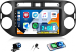 CAMECHO 2+64G Android 13 navigatsiooniga autoraadio VW Volkswagen Tiguan 2006-2016 9-tollise puuteekraaniga, Bluetooth-raadio traadita Carplay FM RDS GPS WLAN Android auto peeglilink + tagurdamine