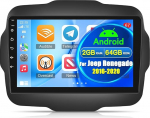2+64G autoraadio Jeep Renegade 2016-2020 - Traadita Carplay & Android auto - 9-tolline Android 13 raadio - WiFi EQ GPS Mirror Link FM RDS + AHD tagantvaate kaamera ja mikrofon