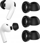 Asendusk&otilde;rvaklapid AirPods Pro 3 (2025), AirPods Pro 3. p&otilde;lvkonna pehme m&auml;luvahuga k&otilde;rvaklapid, silikoonist tr&uuml;kkimata, libisemiskindel disain, sobivad laadimiskohvrile, 3 paari (L, must)