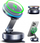2026 T&auml;iendatud vaakum mobiiltelefoni hoidja koos laadimisfunktsiooniga - Magsafe auto mobiiltelefoni hoidja, 360&deg; p&ouml;&ouml;ratav mobiiltelefoni hoidja auto kinnitus iPhone 17 16 15 14 14 13 12 Pro Max jaoks