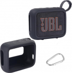 Silikoonist kaitsekott, &uuml;hilduv k&otilde;larikarbiga JBL GO 4 Eco Portable Bluetooth k&otilde;larile (must)