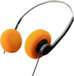 Orangefarbene Retro-Over-Ear-Kopfh&ouml;rer, Vintage-Feelings, B&uuml;gel-Kopfh&ouml;rer, HiFi-Stereo-Kopfh&ouml;rer, Retro-Kopfh&ouml;rer, kerge Retro-Kopfh&ouml;rer f&uuml;r die meisten Handys, Wiedergabe von Pevices