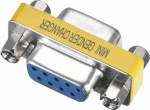 hankekaart DB9 VGA sugupoole vahetaja 9 Pin Female to Female 2-realine Mini Gender Changer Coupler Adapter Connector Connector for Serial Applications Sinine Pack of 1