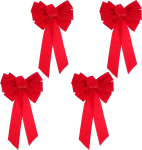 TOYANDONA 4 Pack Red Velvet j&otilde;ulukummardus j&otilde;ulukingi jaoks, j&otilde;ulukaunistus, 9 x 16 tolli, 9 x 16 tolli