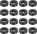 sourcing map 16 St&uuml;ck einteilige Klemmmanschette mit 11/16 Zoll Bohrung, einteiliger Klemmkragen, 3,5 cm Au&szlig;endurchmesser, 1,1 cm Dicke, Schwarzoxid-Stahl-Set, Schraubverschluss-Kragenklemme
