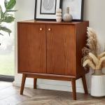 Julian Bowen Lowry Small Wooden Sideboard, Cherry Ash, 80 x 70 x 38 cm