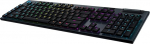 Logitech G915 Lightspeed juhtmevaba mehaaniline m&auml;nguklaviatuur, taktiline GL nupul&uuml;liti lamedate profiilidega, Lightsync RGB, Ultra Shirt disain, 30+ tundi aku aega, saksa Qwertz paigutusega.