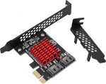DollaTek PCI E 1X GEN3 to SATA3.0 Full Speed laienduskaart 2 Port 6G adapteri laiendus IPFS k&otilde;vaketas koos madala profiiliga klambriga