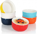 com-four&reg; 6 x Souffl&eacute;f Ramekins - Ragout Fin keraamilised kausid - ahjukindlad pajaroogad - n&otilde;udepesumasinakindlad magustoidukausid - v&auml;rvilised keraamilised anumad 250 ml