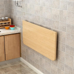 Klappbarer Schreibtisch aus Kautschukholz zur Wandmontage f&uuml;r Computer und Esszimmer, modernes minimalistisches Design