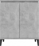 Susany Sideboard with 2 Doors, Chest of Drawers, Multi-Purpose Cabinet, Chipboard, Concrete Grey, 60 x 35 x 70 cm