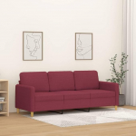 3-kohaline diivan Diivan Lounge diivan Relax diivan Polsterdatud diivan Elutoa diivan K&uuml;lalisdiivan Relax diivan magamistuppa K&uuml;lalistetuba Veinipunane 180 cm Kangas
