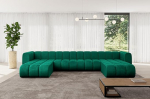 ALTDECOR Joren-U2-U2 moodul diivan U-kujuline nurgadiivan diivan U-kujuline nurgadiivan Diivan Elamismaastiku p&otilde;randadiivan U2-410 x 177 x 70 cm roheline