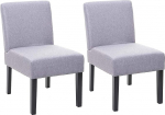 Mendler HWC-F61 S&ouml;&ouml;gitoa toolid Lounge Chair Kangas / Tekstiil 2 tk komplekt Hall
