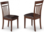 East West Furniture CAC-MAH-LC Capri k&ouml;&ouml;gi s&ouml;&ouml;gitoolid kunstnahast polsterdatud t&auml;ispuidust mahagonist 2 tk.