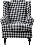 NILUOH Wing Chair Slipcovers, 2 t&uuml;kki Stretch Spandex Wing Back Chair Covers Diivan Slipcover Tr&uuml;kitud Wing Back Chair Slipcovers M&ouml;&ouml;bli kaitsja Diivan pehme elastse aluse jaoks