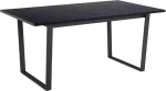 AC Design Furniture Albert s&ouml;&ouml;gilaud - ristk&uuml;likukujuline 6-kohaline k&ouml;&ouml;gilaud, 160 x 90 cm, must marmorne v&auml;limus, metalljalad