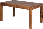 NAKO seeria Sheesham puidust laud, 140 x 80 x 76 cm, ristk&uuml;likukujuline s&ouml;&ouml;gilaud naturaalse puiduga, k&ouml;&ouml;gilaud elutuppa ja s&ouml;&ouml;gituppa, tumepruun modernne, k&auml;sitsi valmistatud