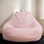 Bean Bags for Adults, Gaming Bean Bags, suur, sise- ja v&auml;litingimustes kasutamiseks, veekindel, pirnikujuline, pol&uuml;ester, ilma t&auml;idiseta, elutuba, aed, roosa, 105 x 115 cm.