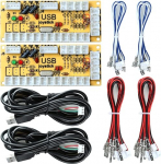 owootecc Zero Delay Arcade USB Encoder Arcade m&auml;ngija DIY osad Kit f&uuml;r PC, Raspberry Pi 4/3/2/1 Modell B mit RetroPie, Arcade MAME JAMMA Spielprojekt (2)