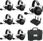 cametv 7-pack Kuminik8 1.9GHz traadita intercom peakomplekt, t&auml;isdupleksne intercom-sides&uuml;steem, 450 m pikkune kaugus m&uuml;rav&auml;hendusega ja null viivitus kiriku filmitootmise droonile