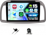 SIXTOP 4G+64G Android Autoradio f&uuml;r Nissan Micra K12 2002-2009 mit Wireless CarPlay Android Auto Mirror Link Autoradio Mit Bildschirm 9" mit Bluetooth FM RDS Radio GPS WiFi SWC EQ R&uuml;ckfahrkamera