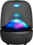 Harman Kardon Aura Studio 5 Bluetooth-k&otilde;lar, konstantse heliv&auml;lja tehnoloogia, 3-kohaline k&otilde;laris&uuml;steem, Auracast Multi-k&otilde;larite &uuml;hendus, v&auml;rvilised valgussignaalid, 360&deg; &uuml;mbritsev valgus, must