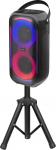 Trevi XFest XFM 225W juhtmevaba k&otilde;lar 50W koos statiivi ja mikrofoniga, juhtmevaba kaasaskantav k&otilde;lar pidude ja karaoke jaoks koos TWS, USB, AUX-IN, mitmev&auml;rvilised LED tuled, laetav aku